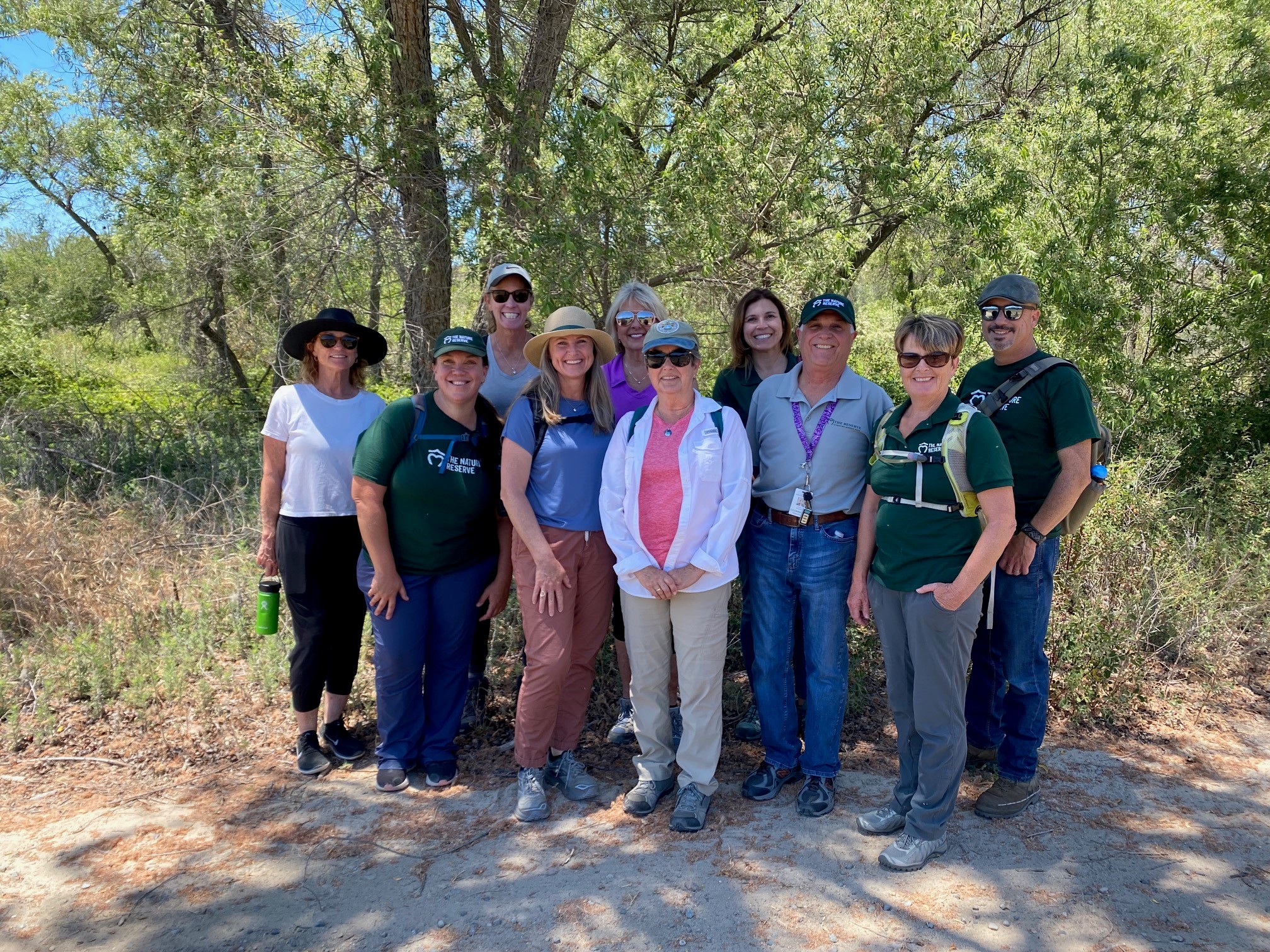 staff and volunteer hike with Sarah